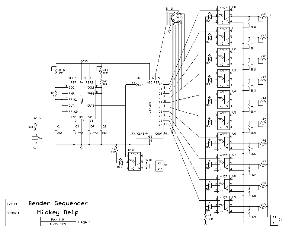 Bender Sequencer Schematic Bender Sequencer Schematic