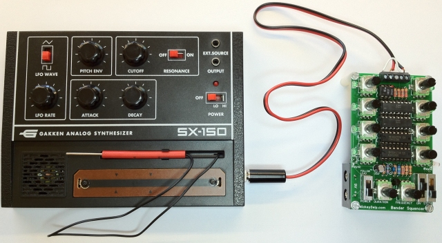 Click to enlarge Gakken with Bender Sequencer Jack