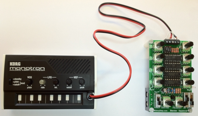Click to enlarge Monotron with Bender Sequencer Jack