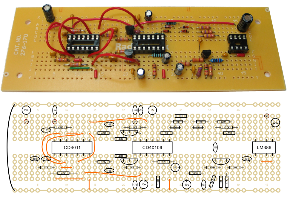 Click to enlarge Synth Workshop Part Placement